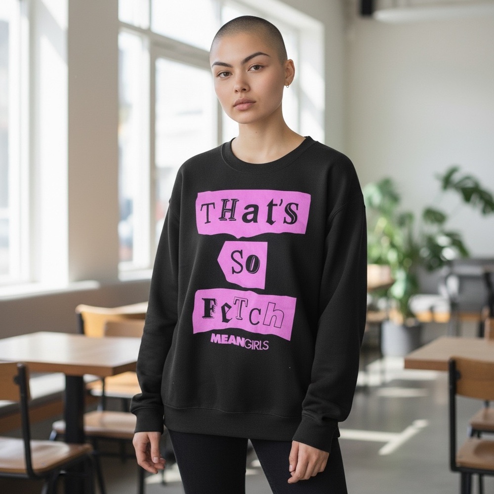 Mean Girls That's So Fetch Sweatshirt Black Medium